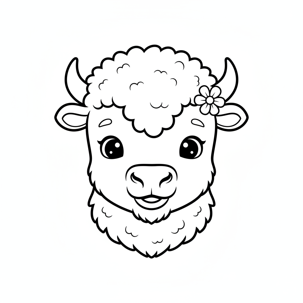Coloriage coloriage bison 4