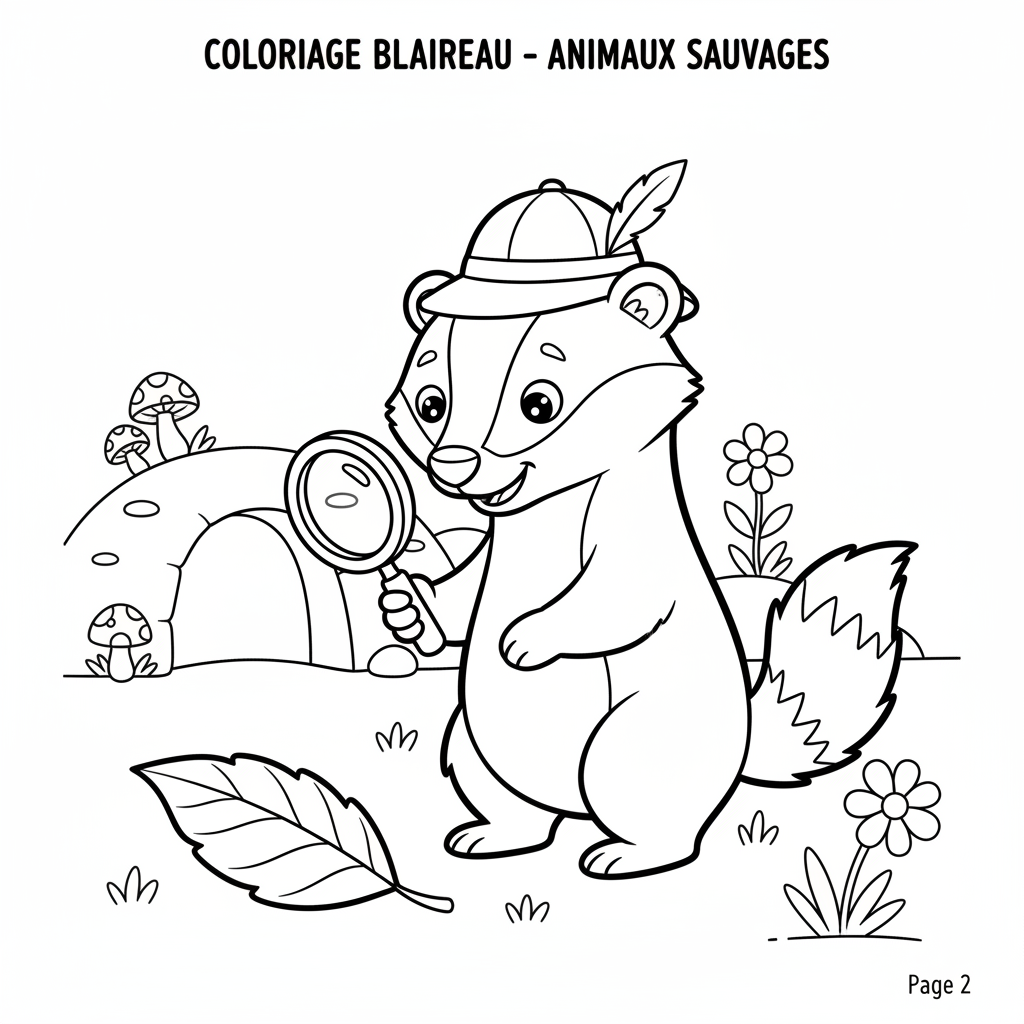 Coloriage coloriage blaireau 2