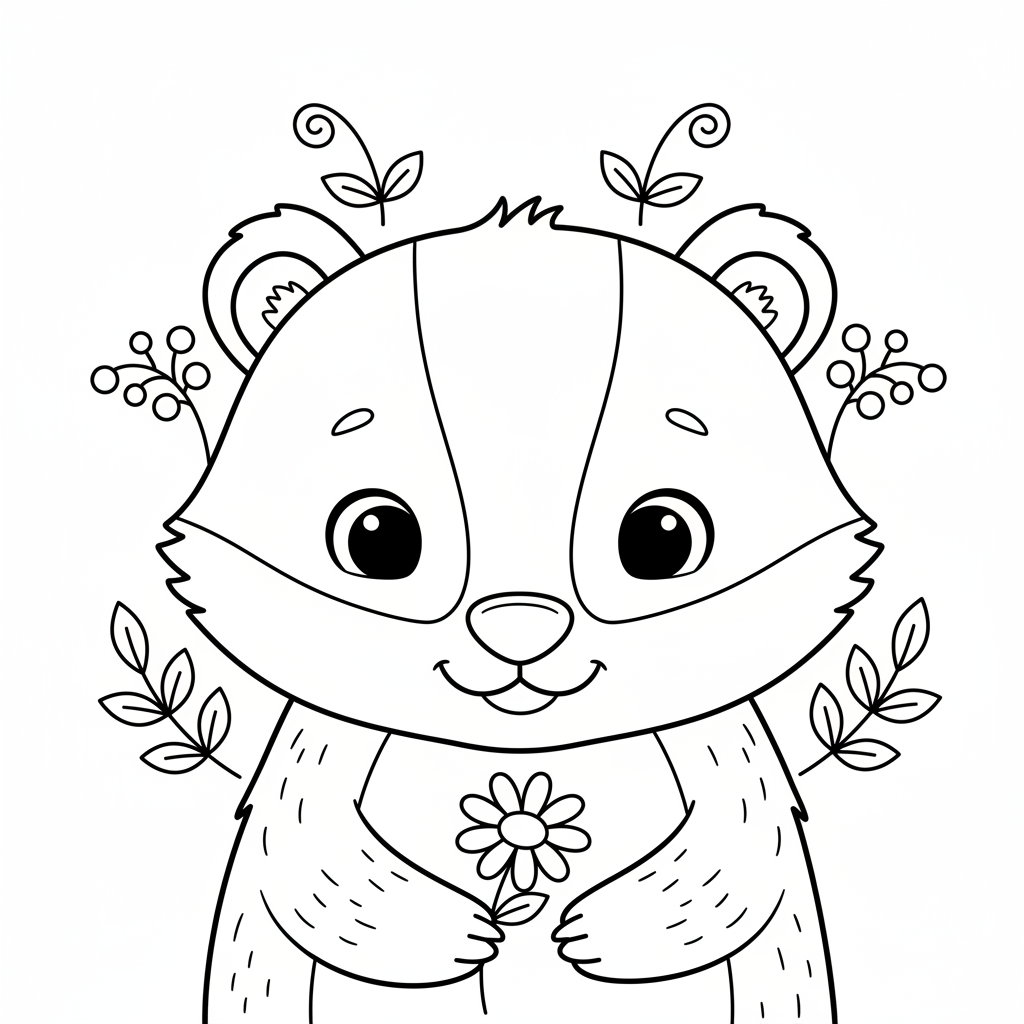 Coloriage coloriage blaireau 4