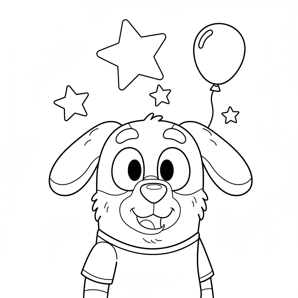 Coloriage coloriage bluey 4