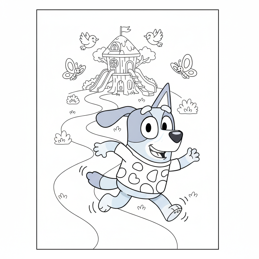 Coloriage coloriage bluey 5