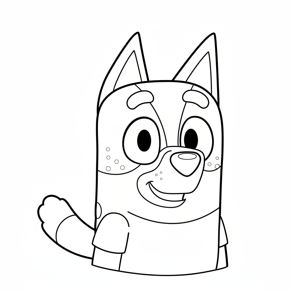 Coloriage coloriage bluey à imprimer 4