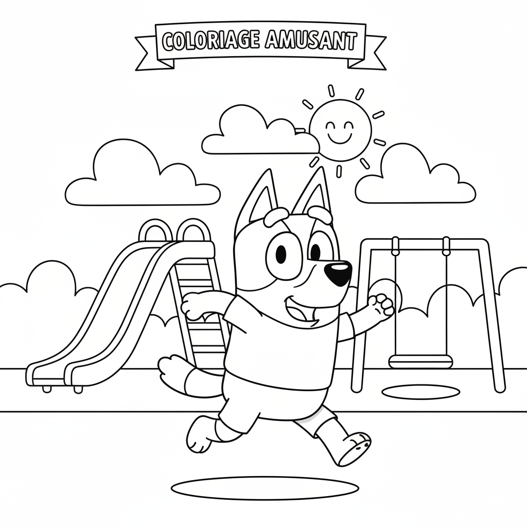 Coloriage coloriage bluey à imprimer 5