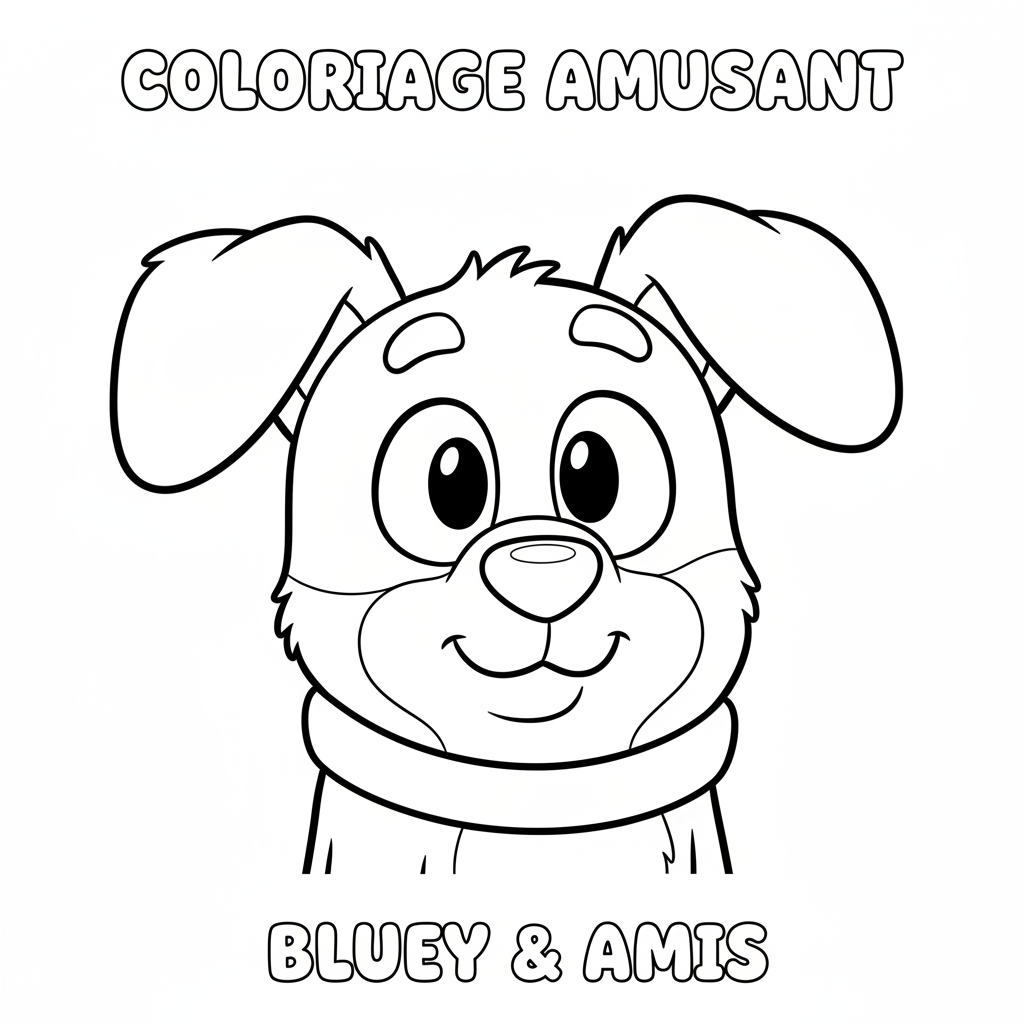 Coloriage coloriage bluey à imprimer pdf 4