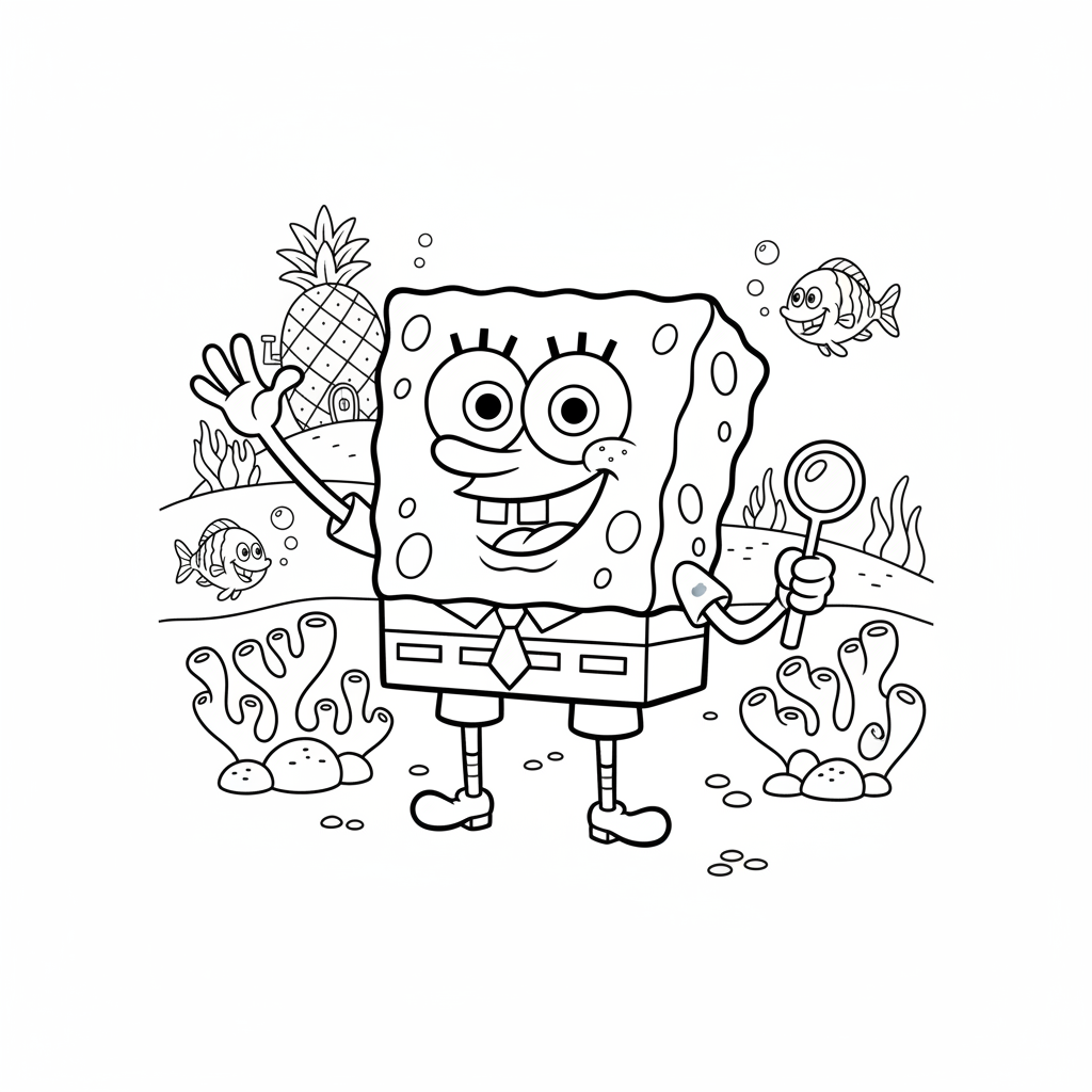 Coloriage coloriage bob l eponge 2