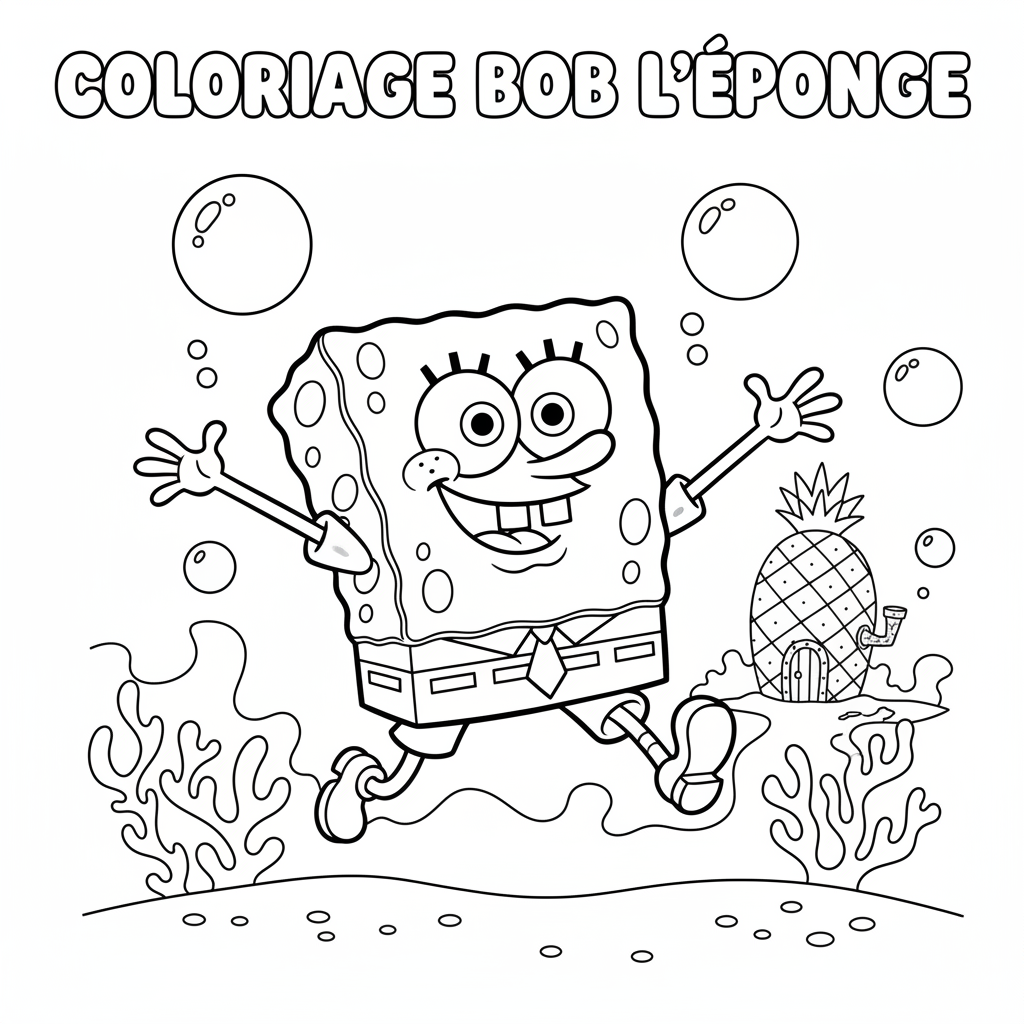Coloriage coloriage bob l eponge 5