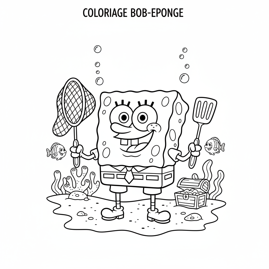 Coloriage Bob L'Éponge Gratuit à Imprimer