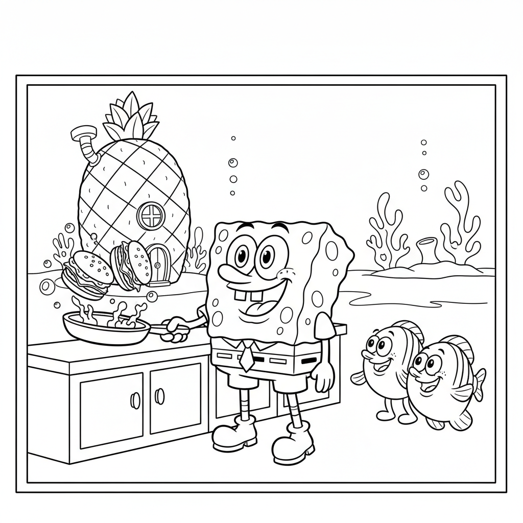 Coloriage coloriage bob l'éponge 2