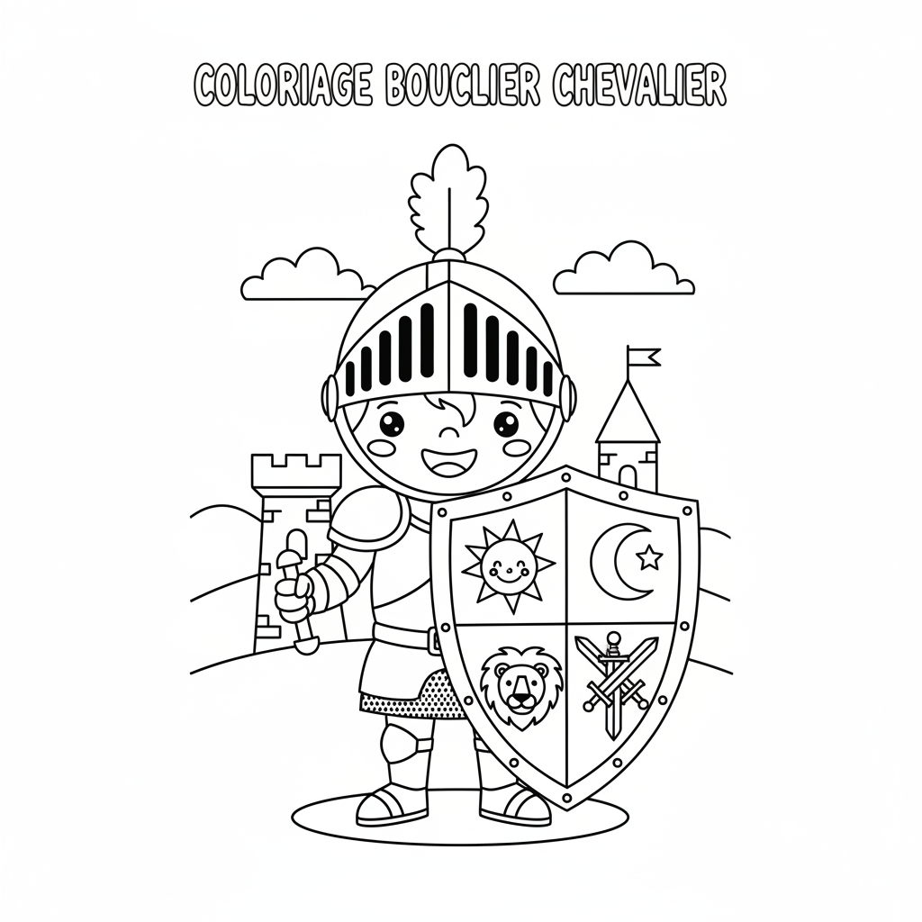 Coloriage coloriage bouclier 2