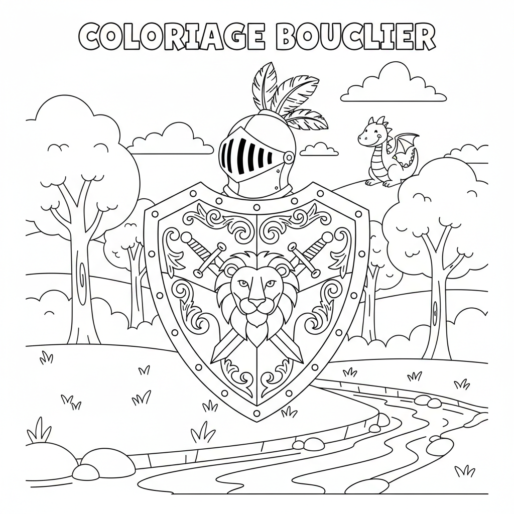 Coloriage coloriage bouclier 3