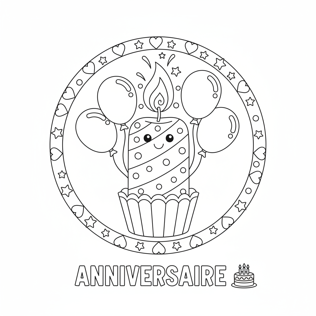 Coloriage coloriage bougie 2