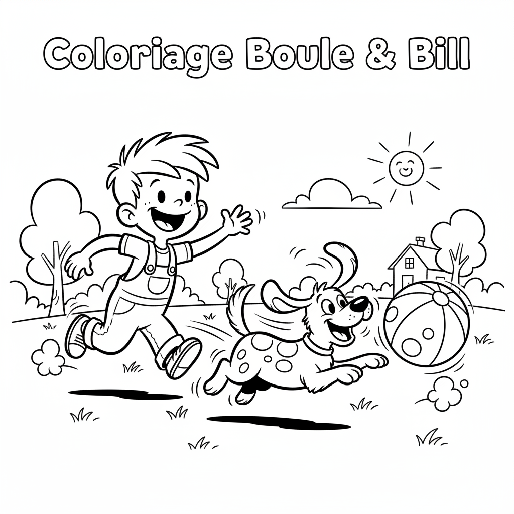 Coloriage coloriage boule et bill 5