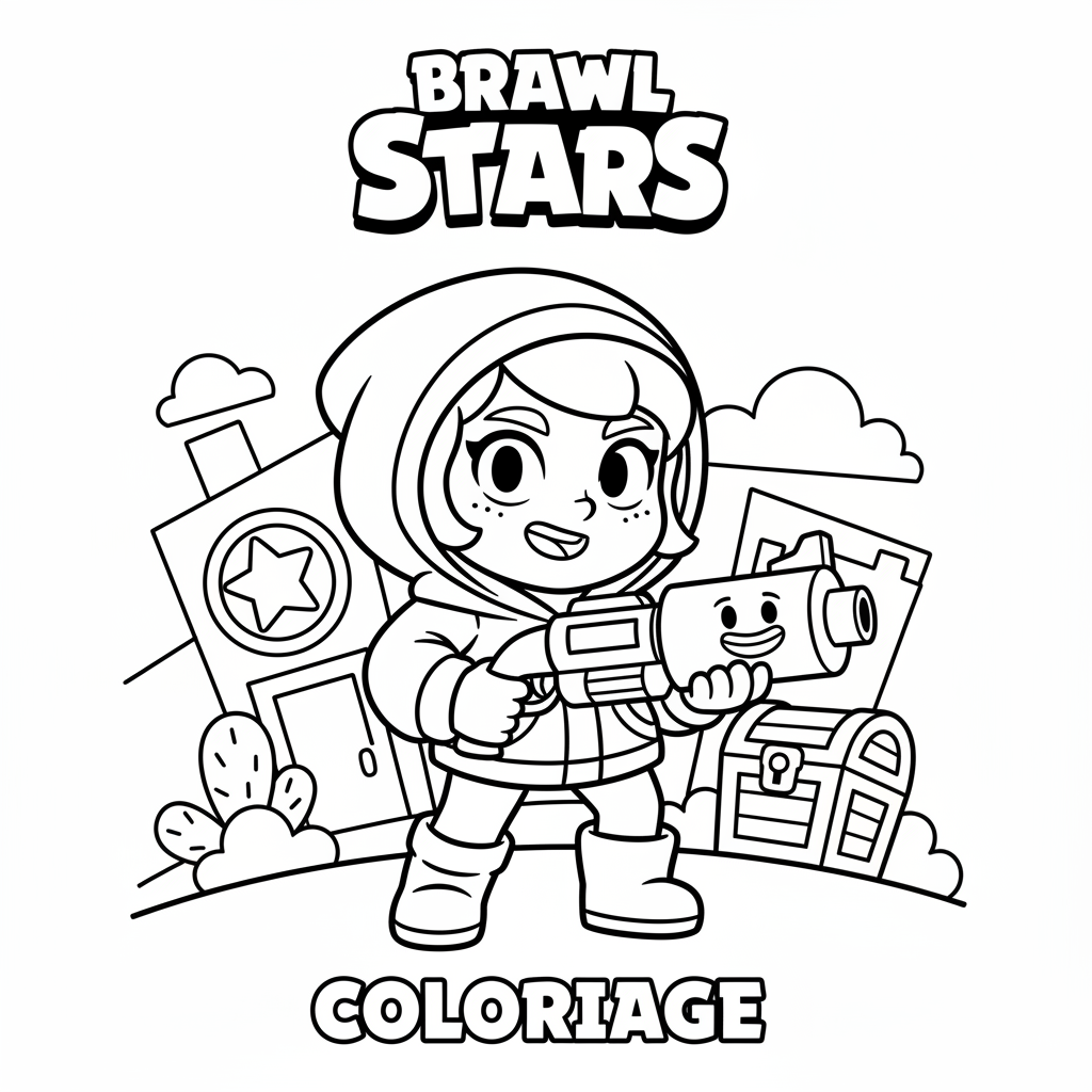 Coloriage Coloriage Brawl Star Gratuit à Imprimer