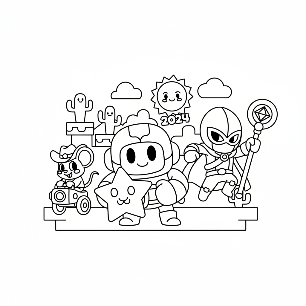 Coloriage coloriage brawl stars 2024