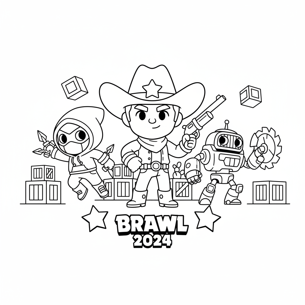 Coloriage coloriage brawl stars 2024 2