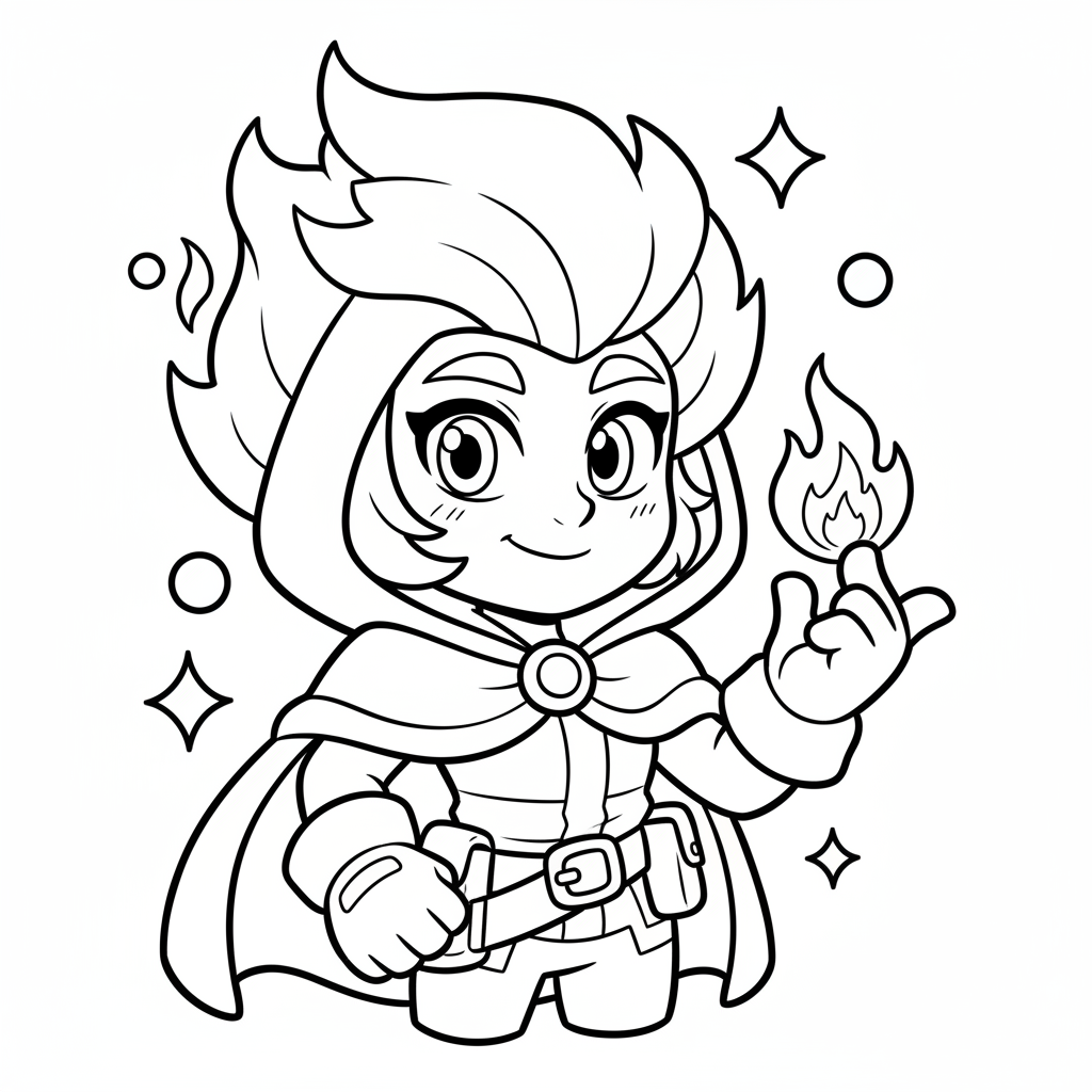 Coloriage coloriage brawl stars ambre 4