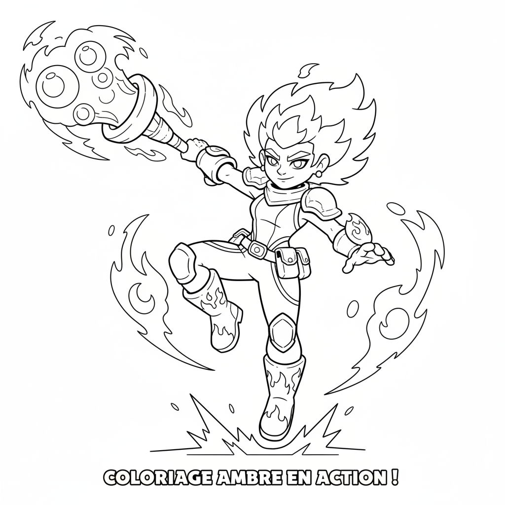 Coloriage coloriage brawl stars ambre skin 5