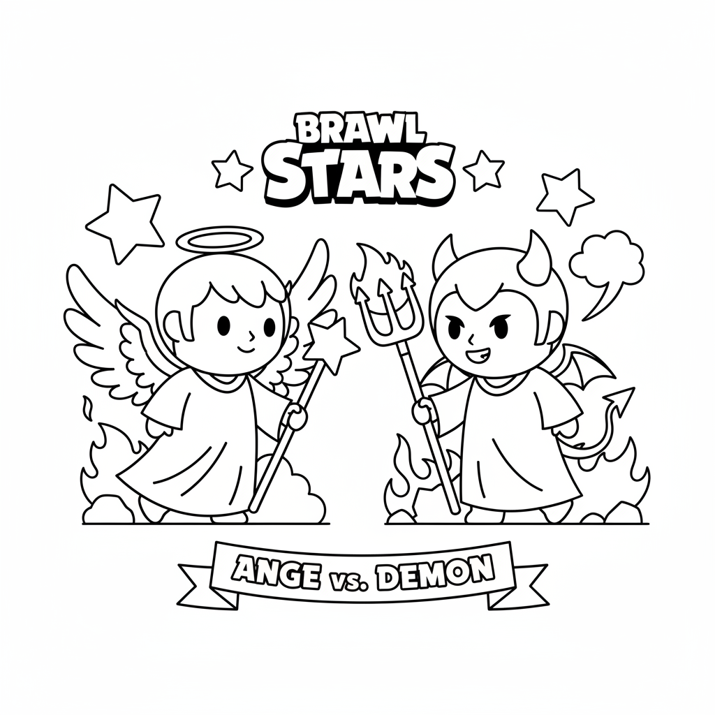 Coloriage coloriage brawl stars ange vs demon
