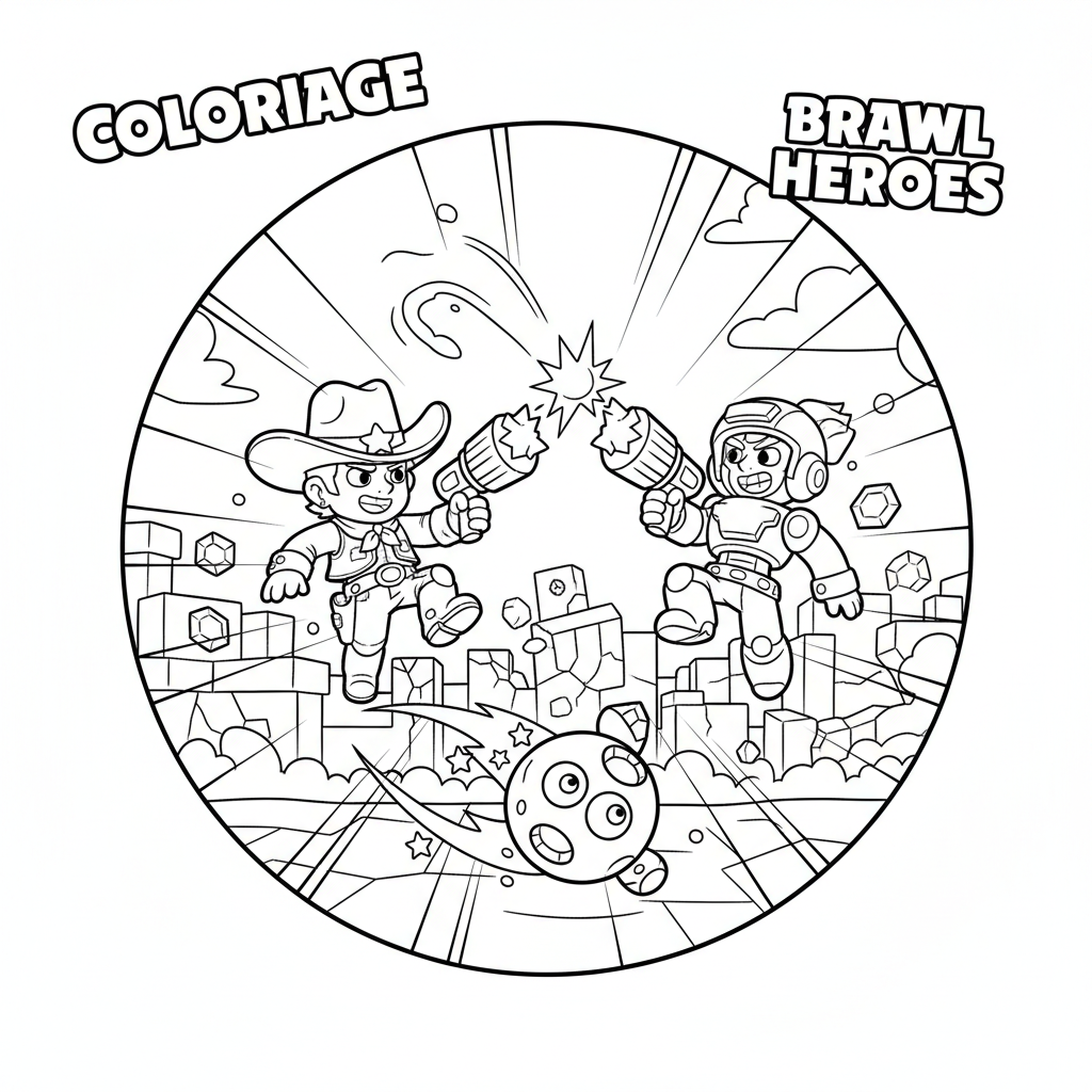 Coloriage coloriage brawl stars avec modele 5
