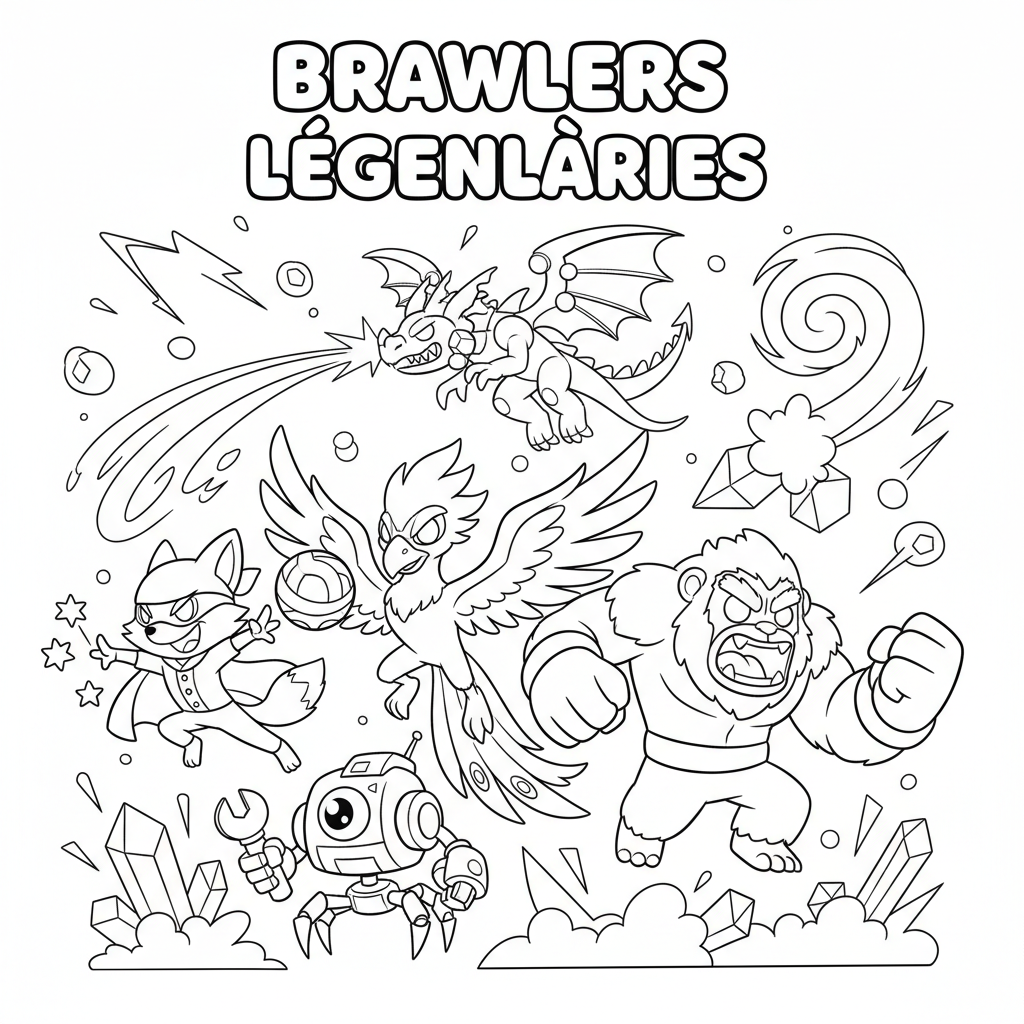 Coloriage coloriage brawl stars brawlers légendaire 2