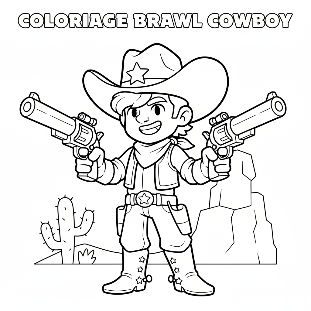 Coloriage coloriage brawl stars colt 2