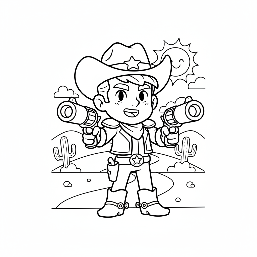 Coloriage coloriage brawl stars colt 3