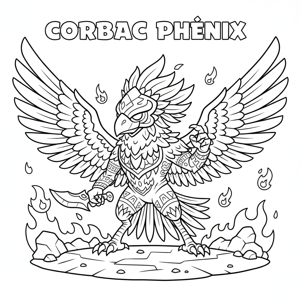 Coloriage coloriage brawl stars corbac phoenix 2