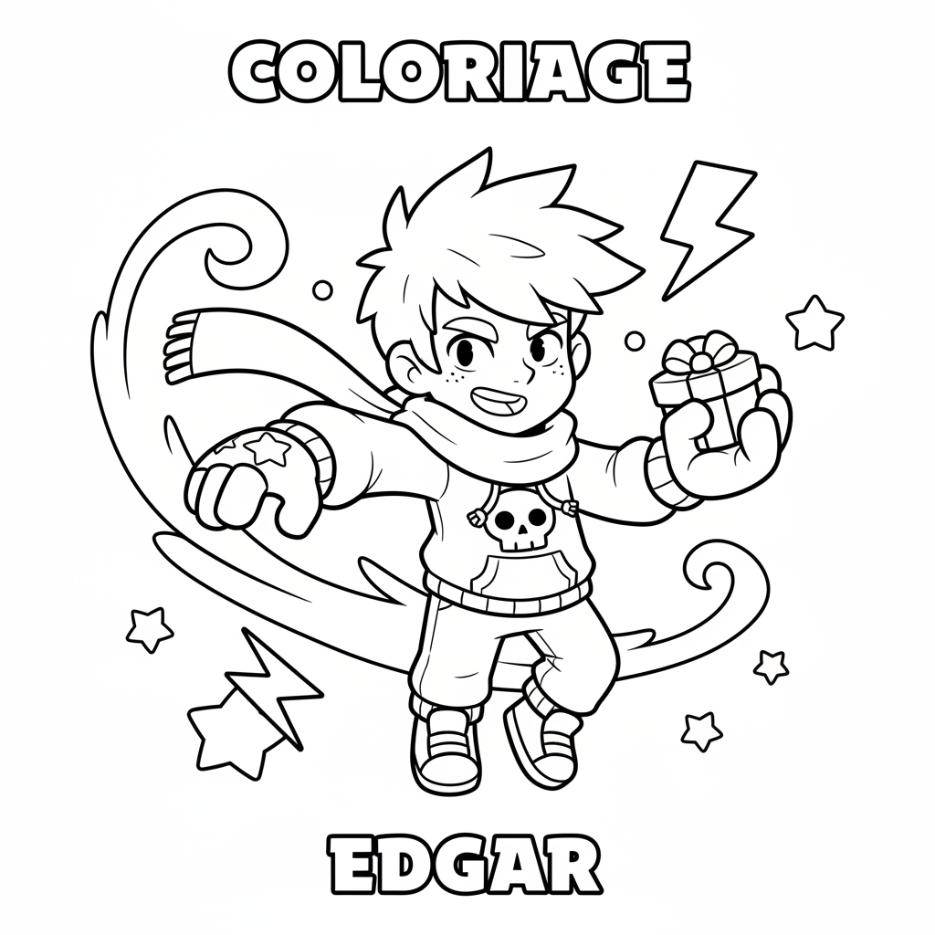 Coloriage coloriage brawl stars edgar 2