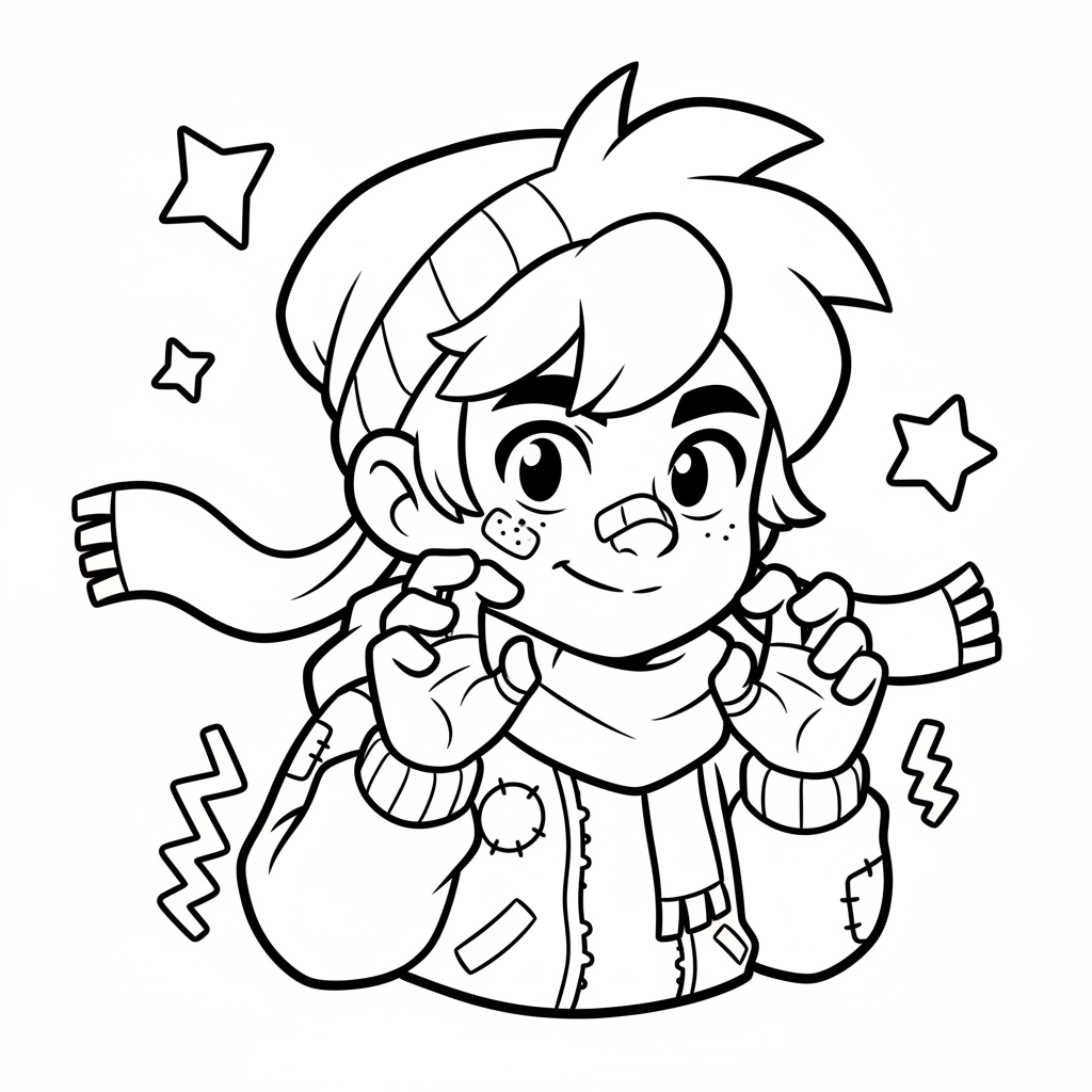 Coloriage coloriage brawl stars edgar 4