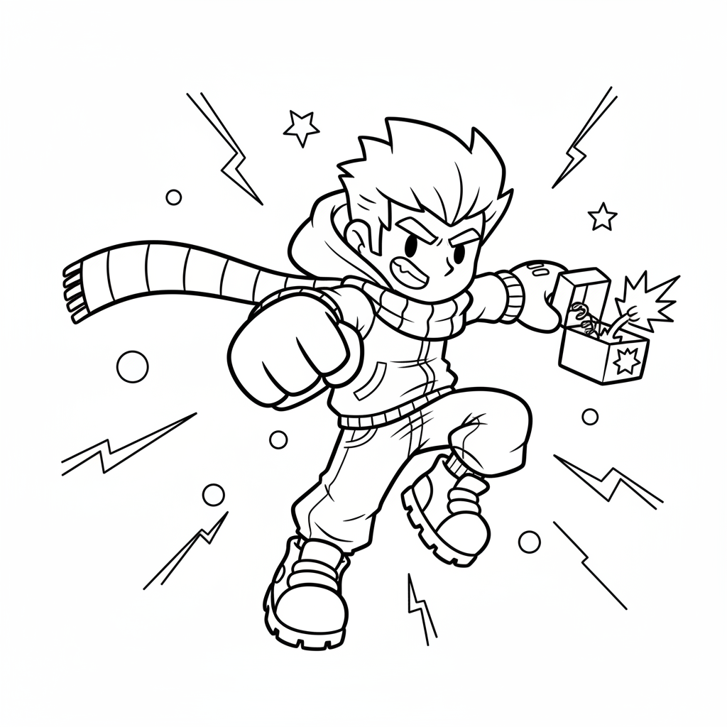 Coloriage coloriage brawl stars edgar 5