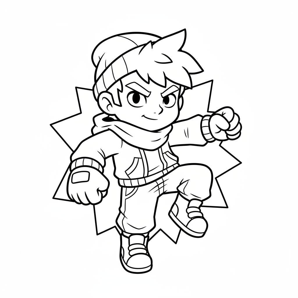 Coloriage coloriage brawl stars edgar skin