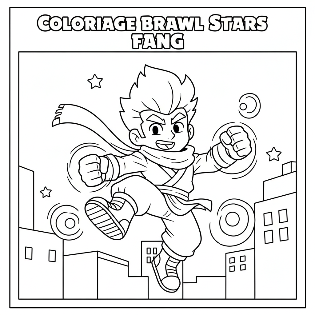Coloriage coloriage brawl stars fang 2