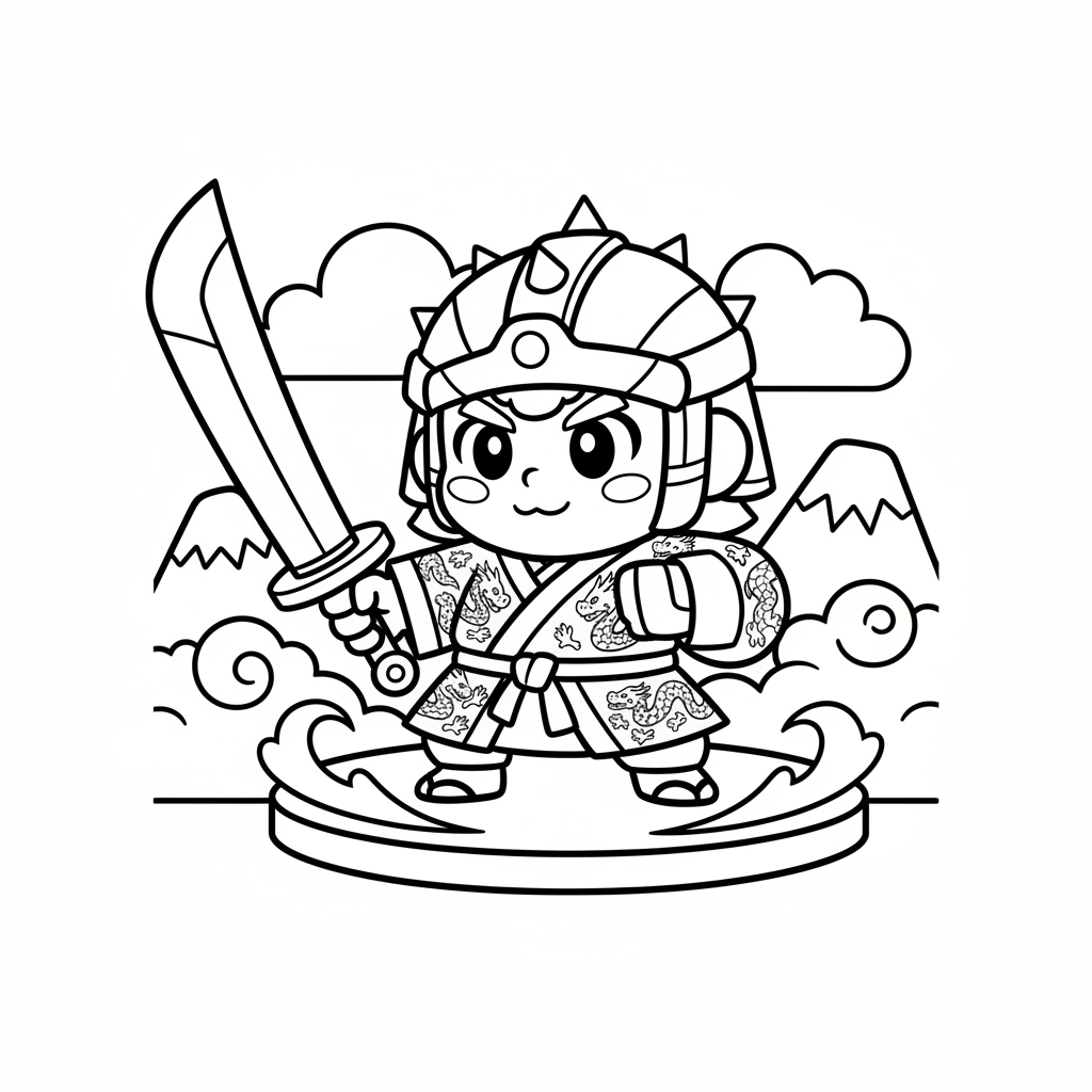Coloriage coloriage brawl stars kenji