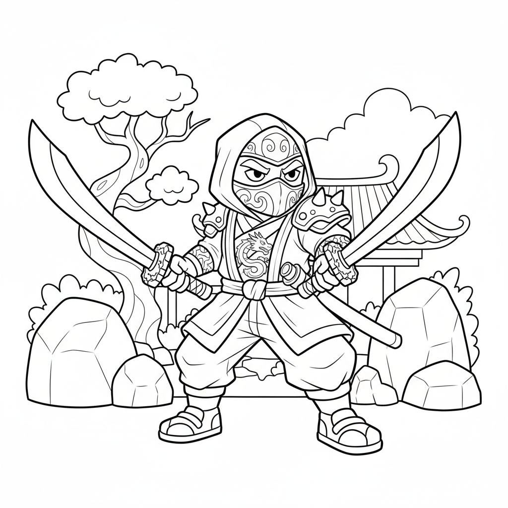 Coloriage coloriage brawl stars kenji 2