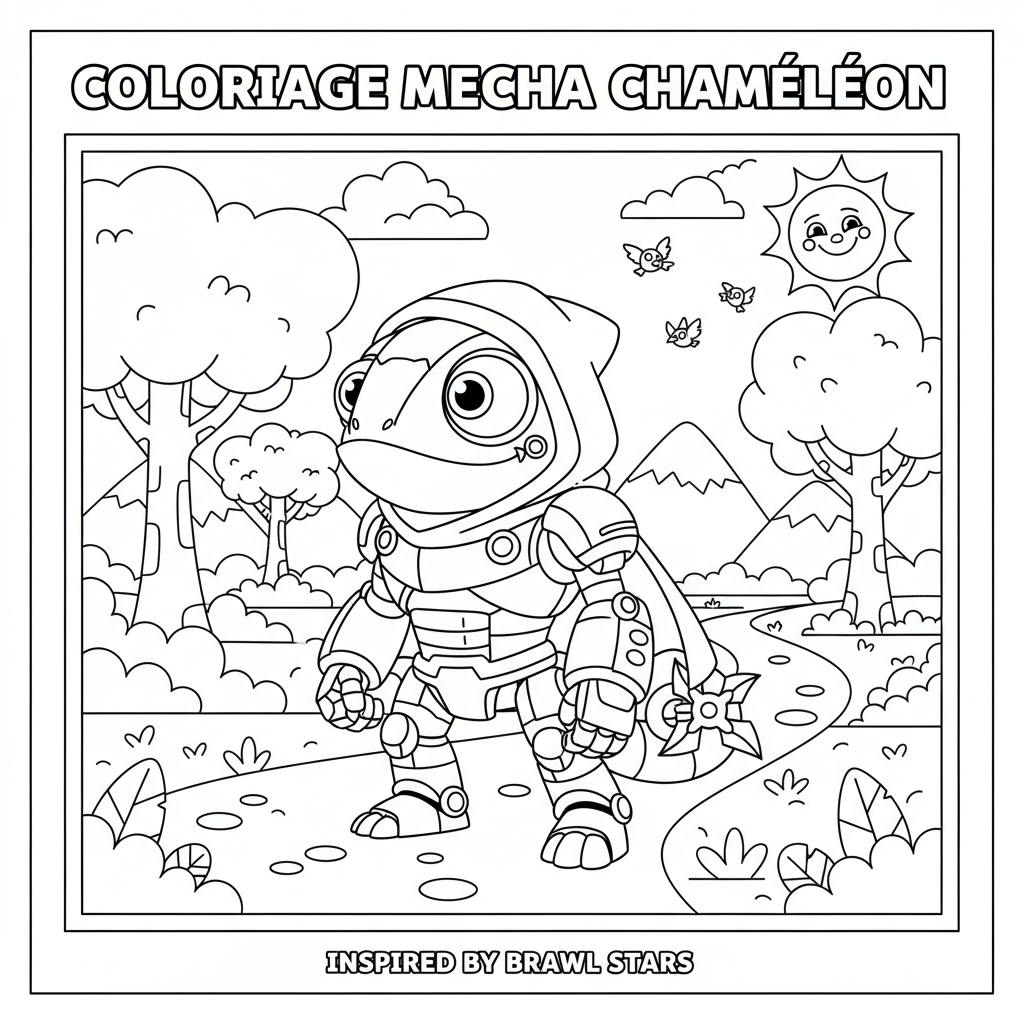 Coloriage coloriage brawl stars leon mecha 3