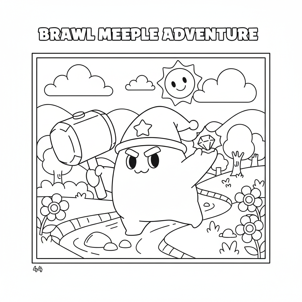 Coloriage coloriage brawl stars meeple 3