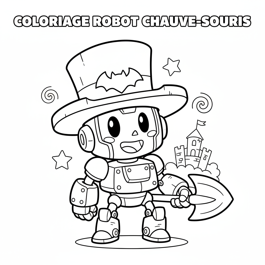 Coloriage Brawl Stars Mortis Mecha à Imprimer Gratuitement
