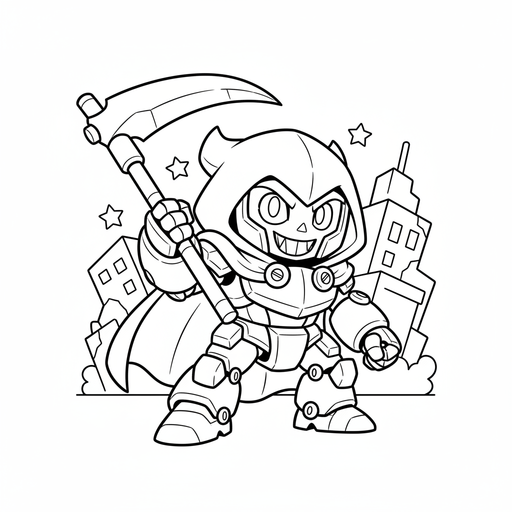 Coloriage coloriage brawl stars mortis mecha 2