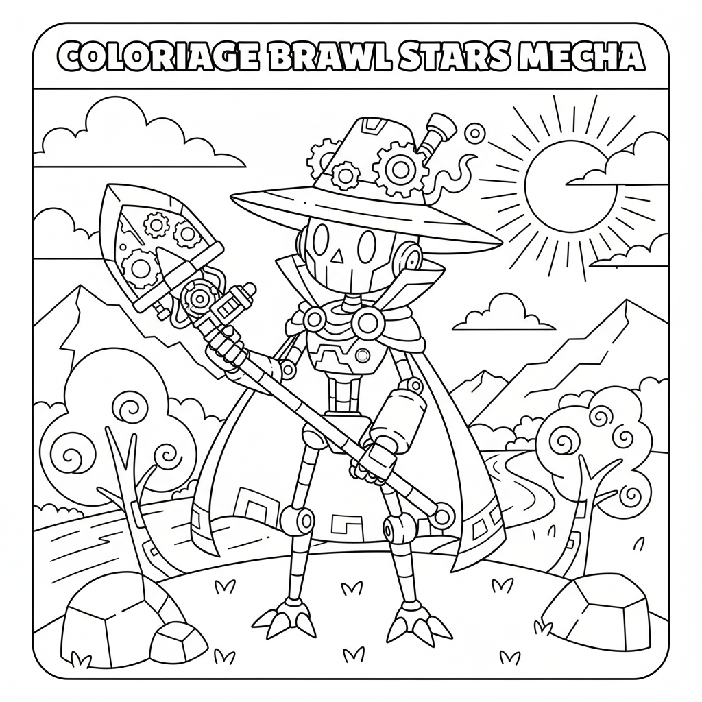 Coloriage coloriage brawl stars mortis mecha 3
