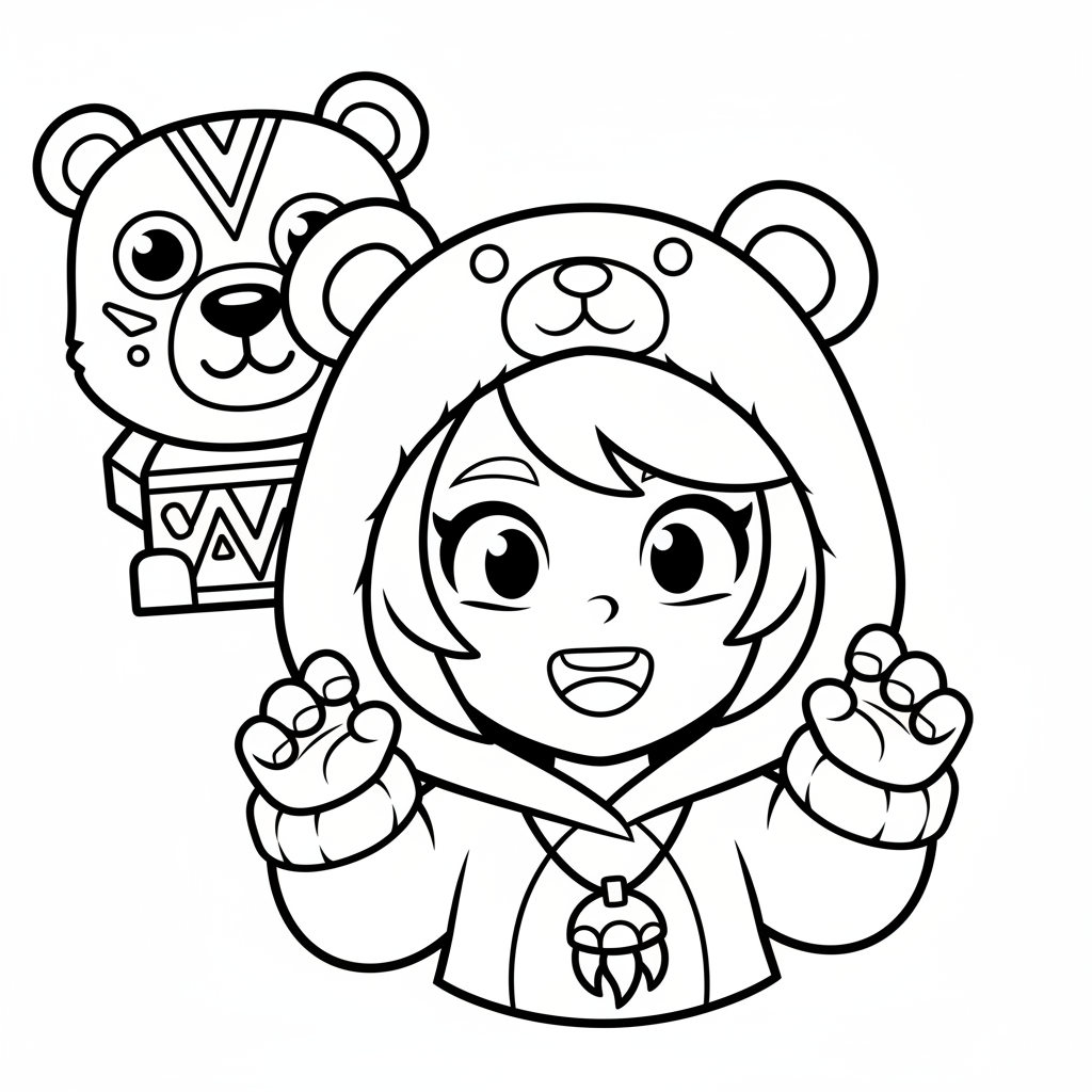 Coloriage coloriage brawl stars nita 4