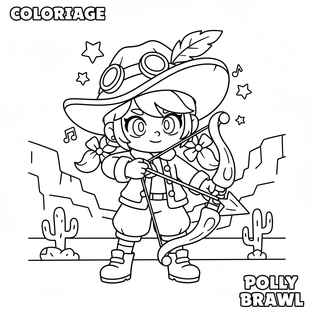 Coloriage coloriage brawl stars polly 2