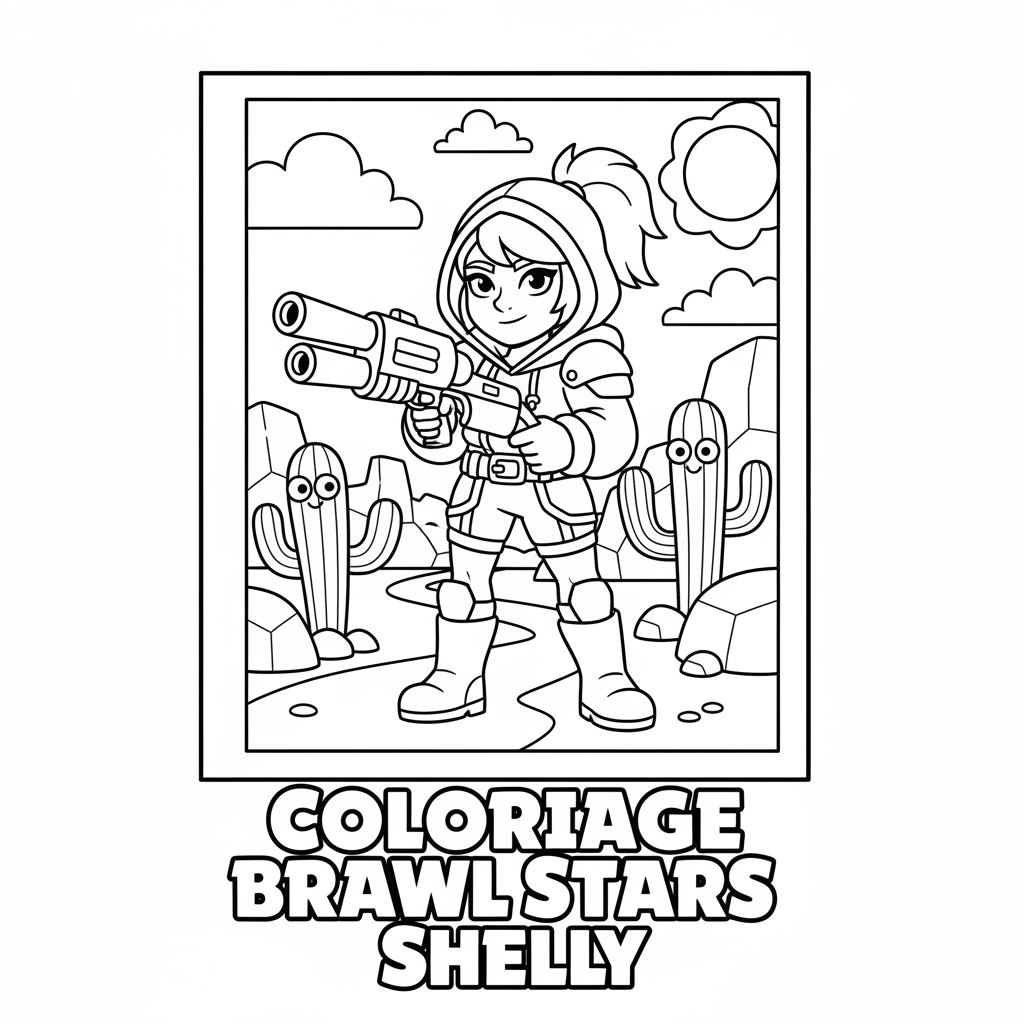 Coloriage coloriage brawl stars shelly 3