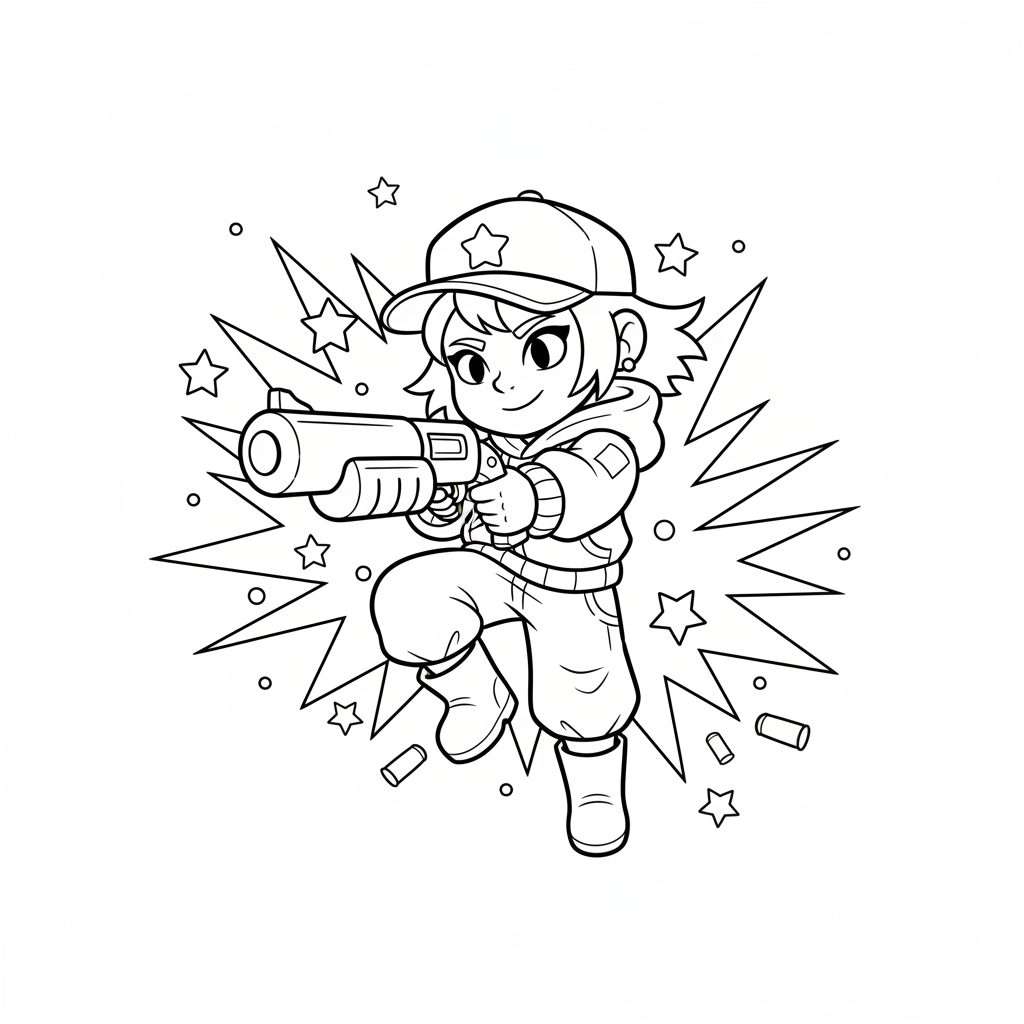 Coloriage coloriage brawl stars shelly 5