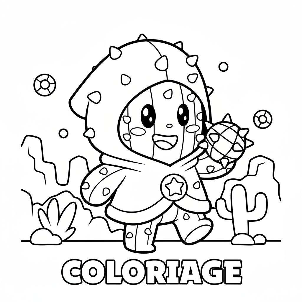 Coloriage coloriage brawl stars spike