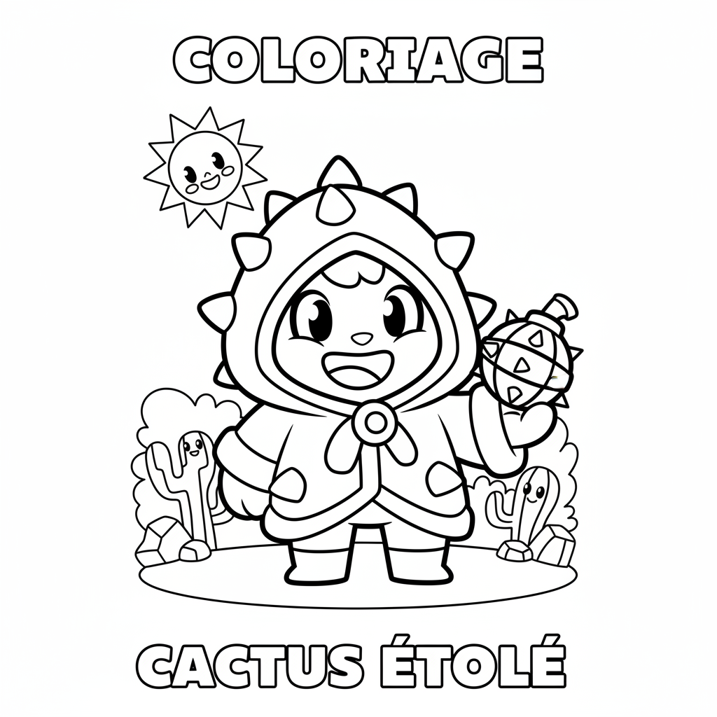 Coloriage coloriage brawl stars spike 2