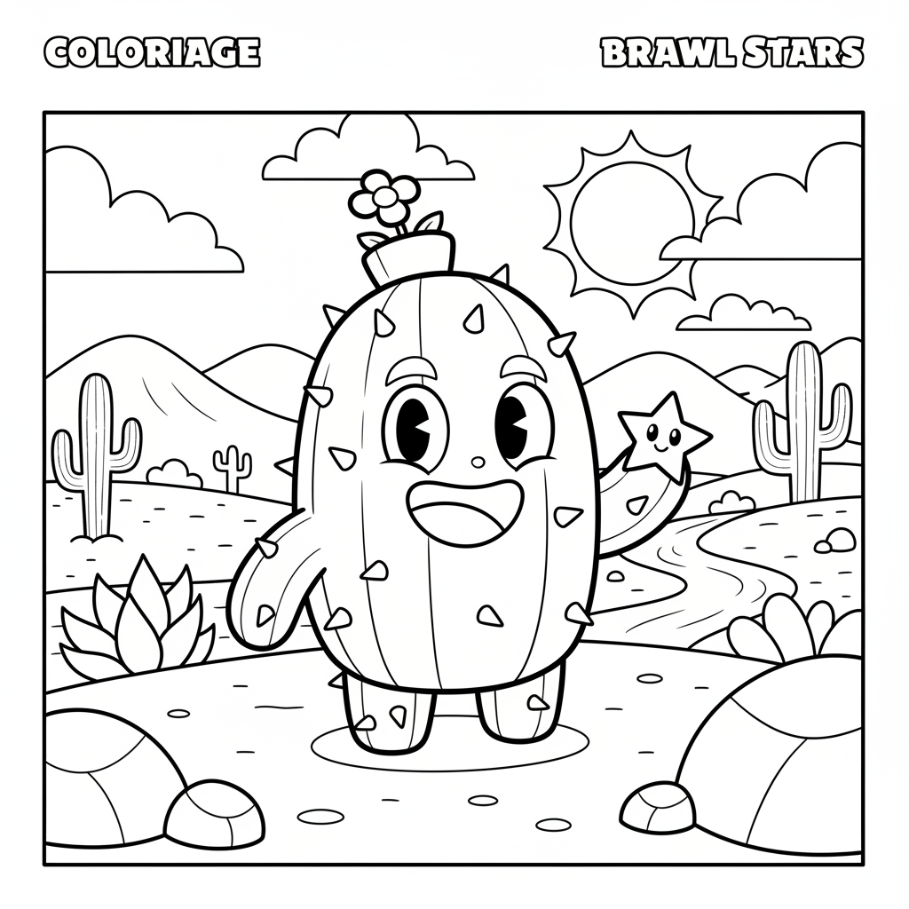 Coloriage coloriage brawl stars spike 3