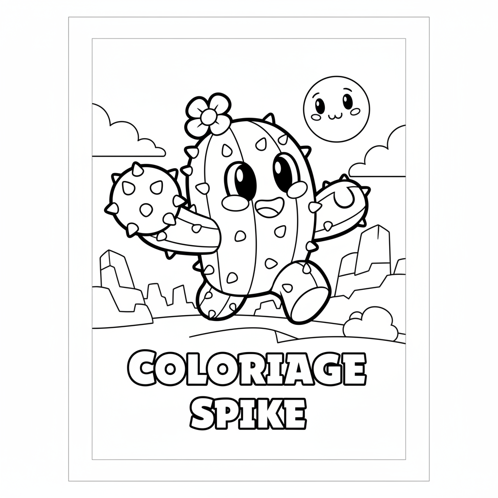 Coloriage coloriage brawl stars spike 5