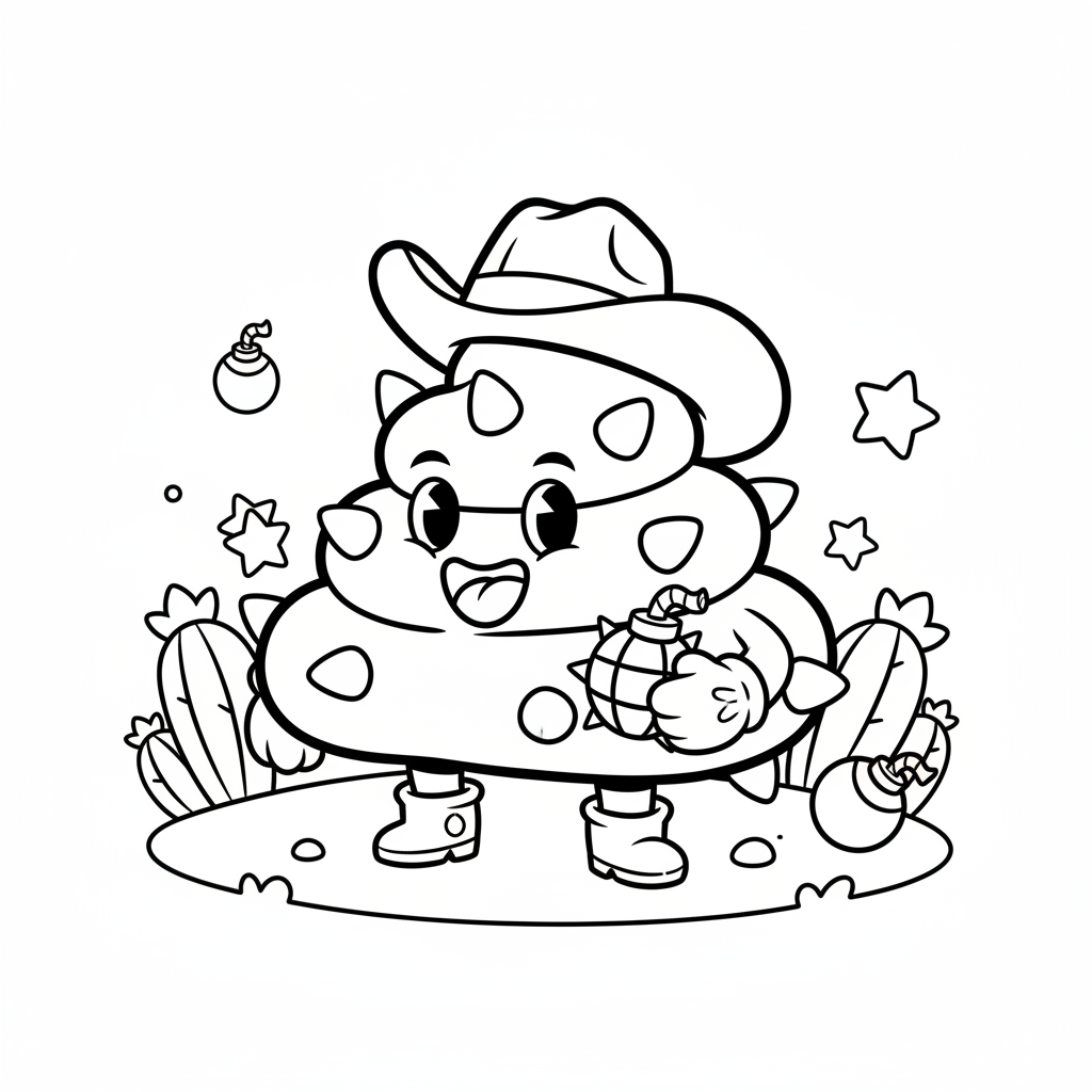 Coloriage coloriage brawl stars spike caca 2