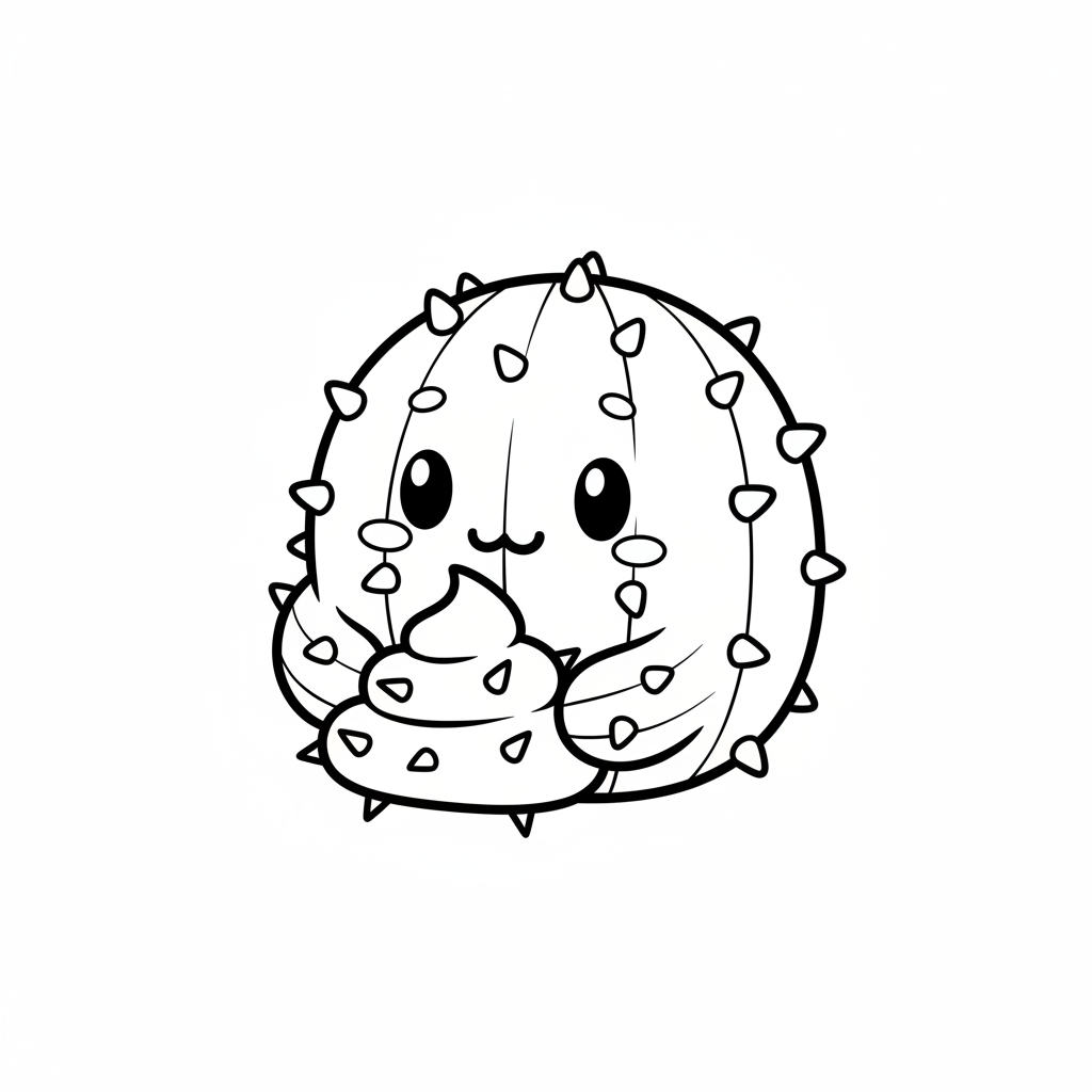 Coloriage coloriage brawl stars spike caca 4