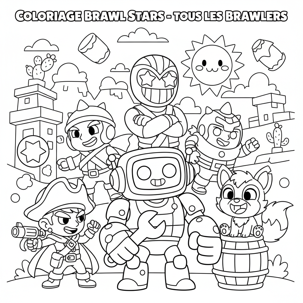 Coloriage coloriage brawl stars tous les brawlers 2